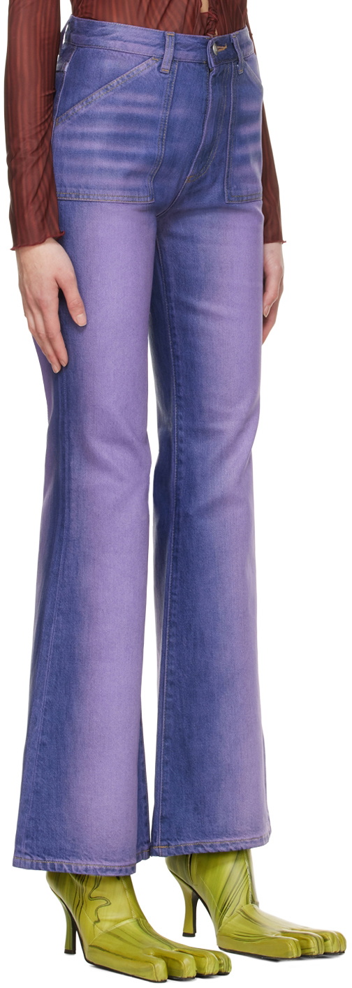 AVAVAV Purple Flared Mom Jeans