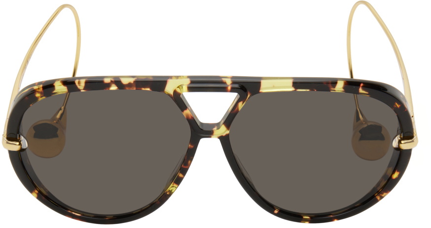Bottega Veneta Tortoiseshell Drop Aviator Sunglasses Bottega  display picture 1