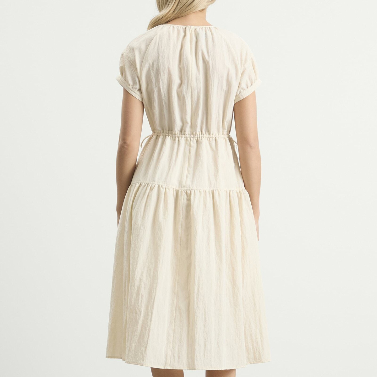 DUNST Women's Midi Dress in Light Beige