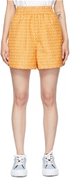 Fendi Orange 'Forever Fendi' Gym Shorts