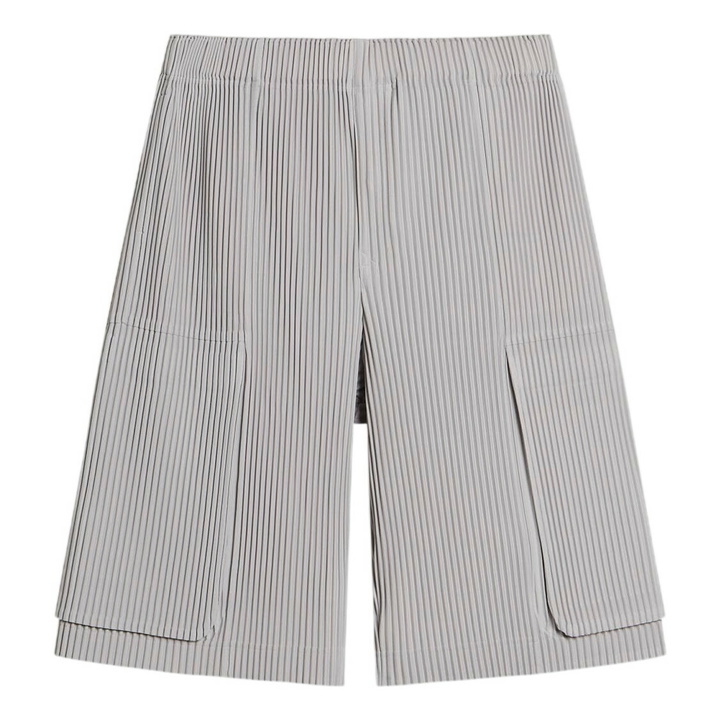 Photo: Homme Plissé Issey Miyake Men's Pleated Shorts in Ray Gray