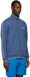 Boss Blue Regular-Fit Logo Zip Jacket