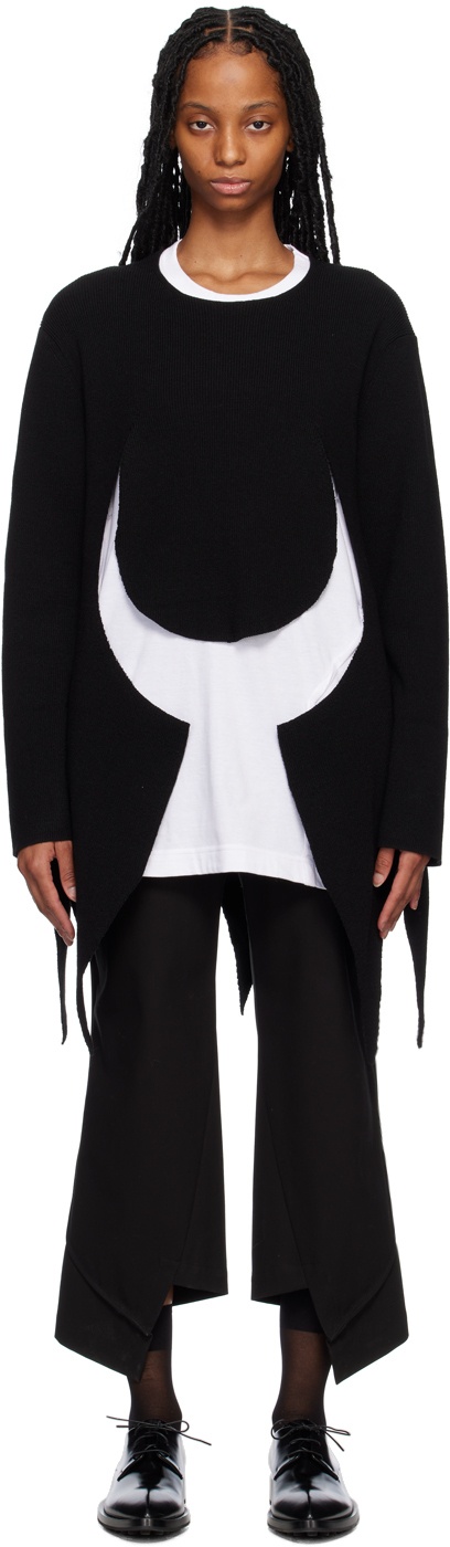 Photo: Comme des Garçons Homme Plus Black Asymmetric Sweater