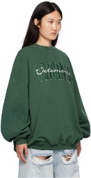VETEMENTS Green Embroidered Sweatshirt