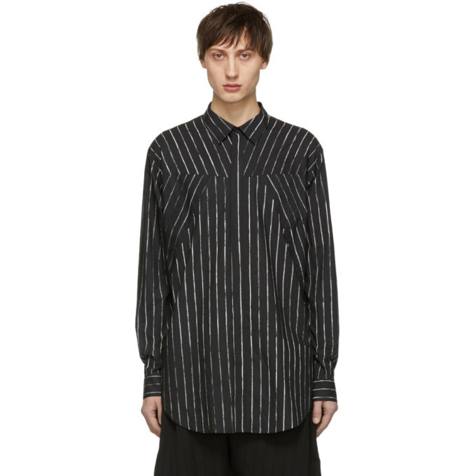 Photo: Julius Black Striped Seamed Shirt