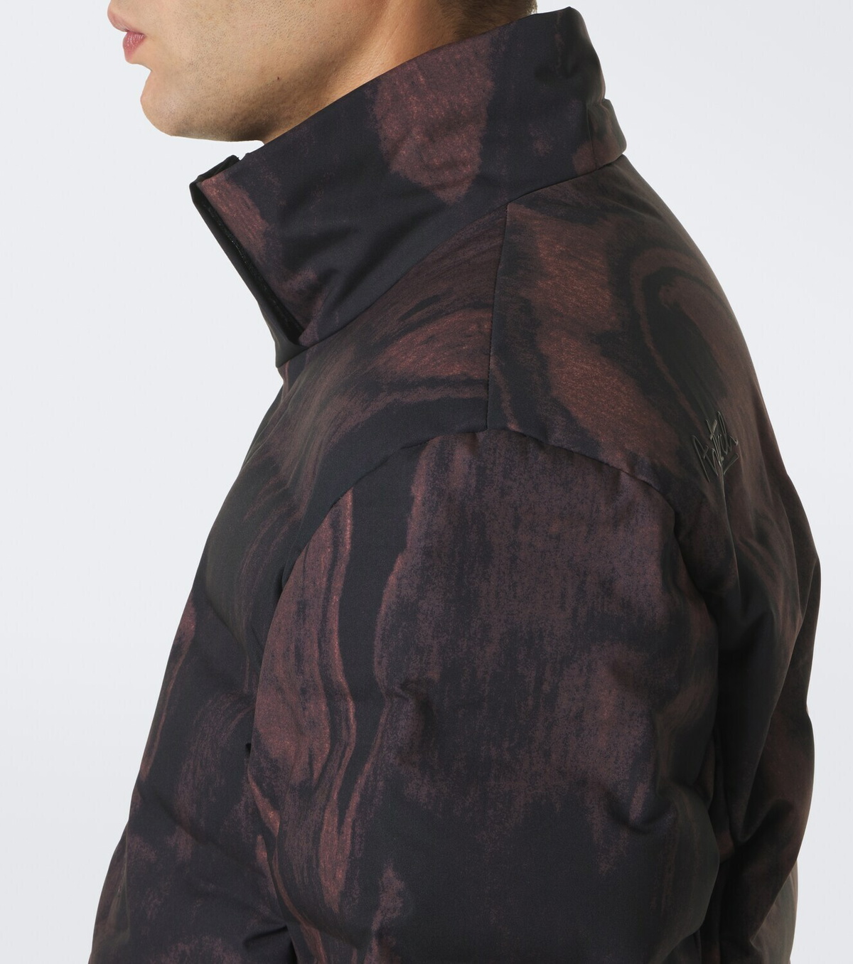 Aztech Mountain Nuke printed hooded down ski jacket