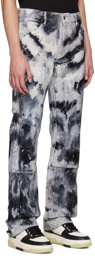 AMIRI Black Cracked Jeans