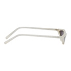 George Keburia White Micro Cat-Eye Sunglasses