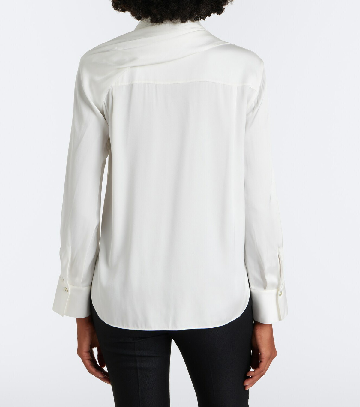 Vince Draped silk-blend satin blouse