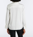 Vince Draped silk-blend satin blouse