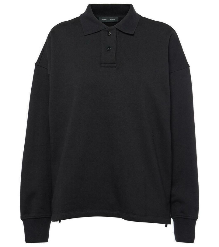 Photo: Proenza Schouler Brooks cotton terry jersey polo shirt