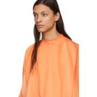 Heron Preston Orange and White Turtleneck Style Long Sleeve T-Shirt