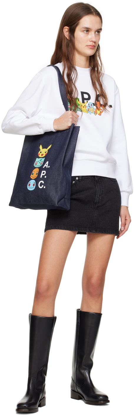 Pokémon × A.P.C.: White The Crew Sweatshirt - Women