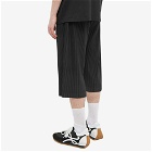 Homme Plissé Issey Miyake Men's Pleated Cropped Pant in Black