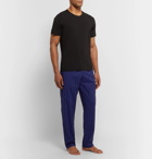 Calvin Klein Underwear - Striped Cotton-Poplin Pyjama Trousers - Blue