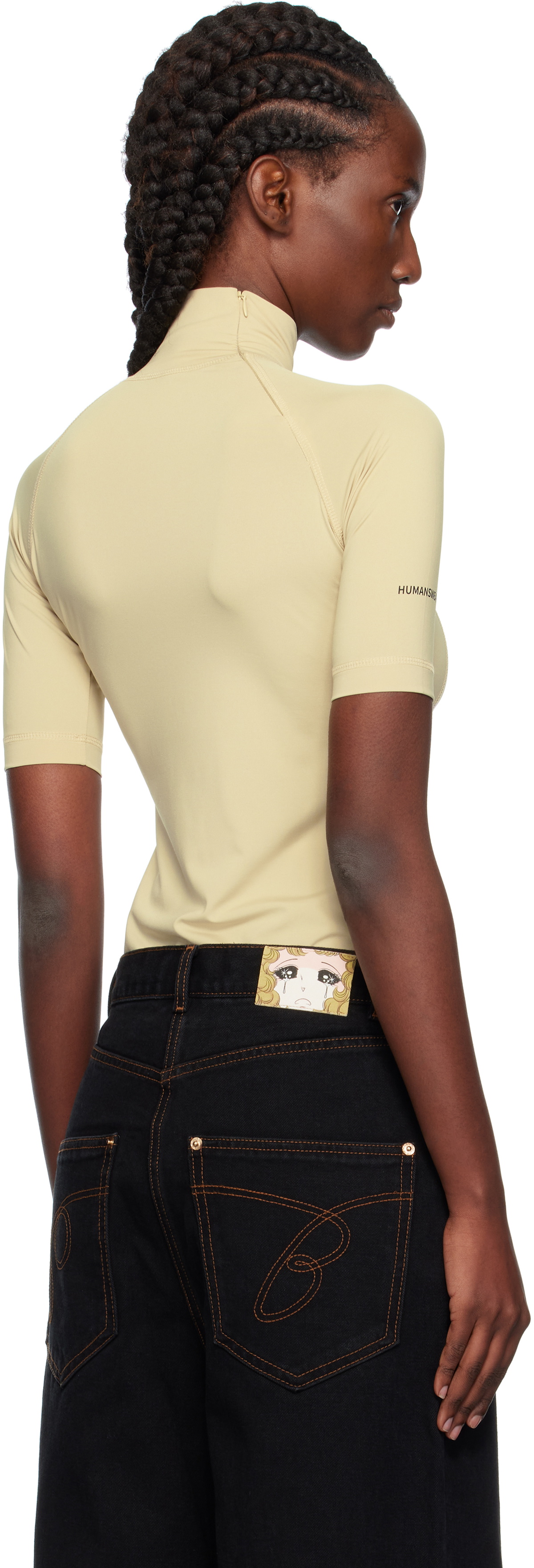 Pushbutton Yellow 'Security' Pocket Top