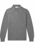 Brunello Cucinelli - Ribbed Cashmere Half-Zip Sweater - Gray