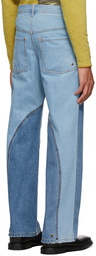 Andersson Bell Blue Lucas Contrast Panel Jeans