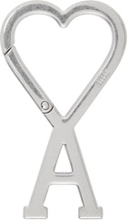 AMI Paris Silver Ami De Coeur Hook Keychain