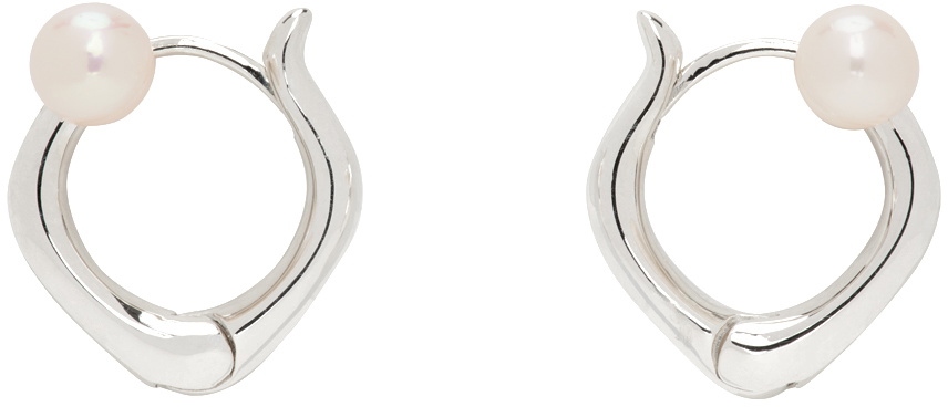 Mondo Mondo Silver Juju Pearl Hoops
