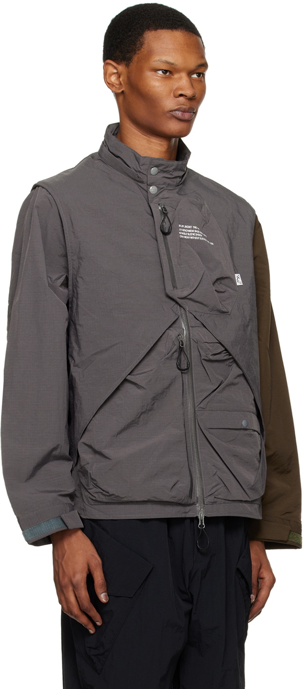 CMF Outdoor Garment Gray Overlay Convertible Jacket