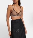 Prada Logo embellished bralette