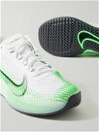 Nike Tennis - NikeCourt Air Zoom Vapor 11 Rubber-Trimmed Mesh Tennis Sneakers - Green