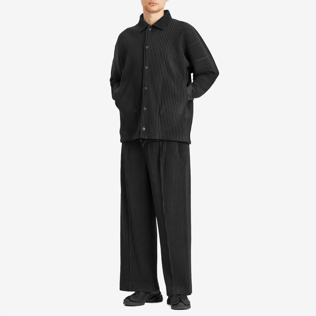 HOMME PLISSE ISSEY MIYAKE コーチジャケット Homme Plissé Issey Miyake Men's Pleated Mesh Coach Jacket in