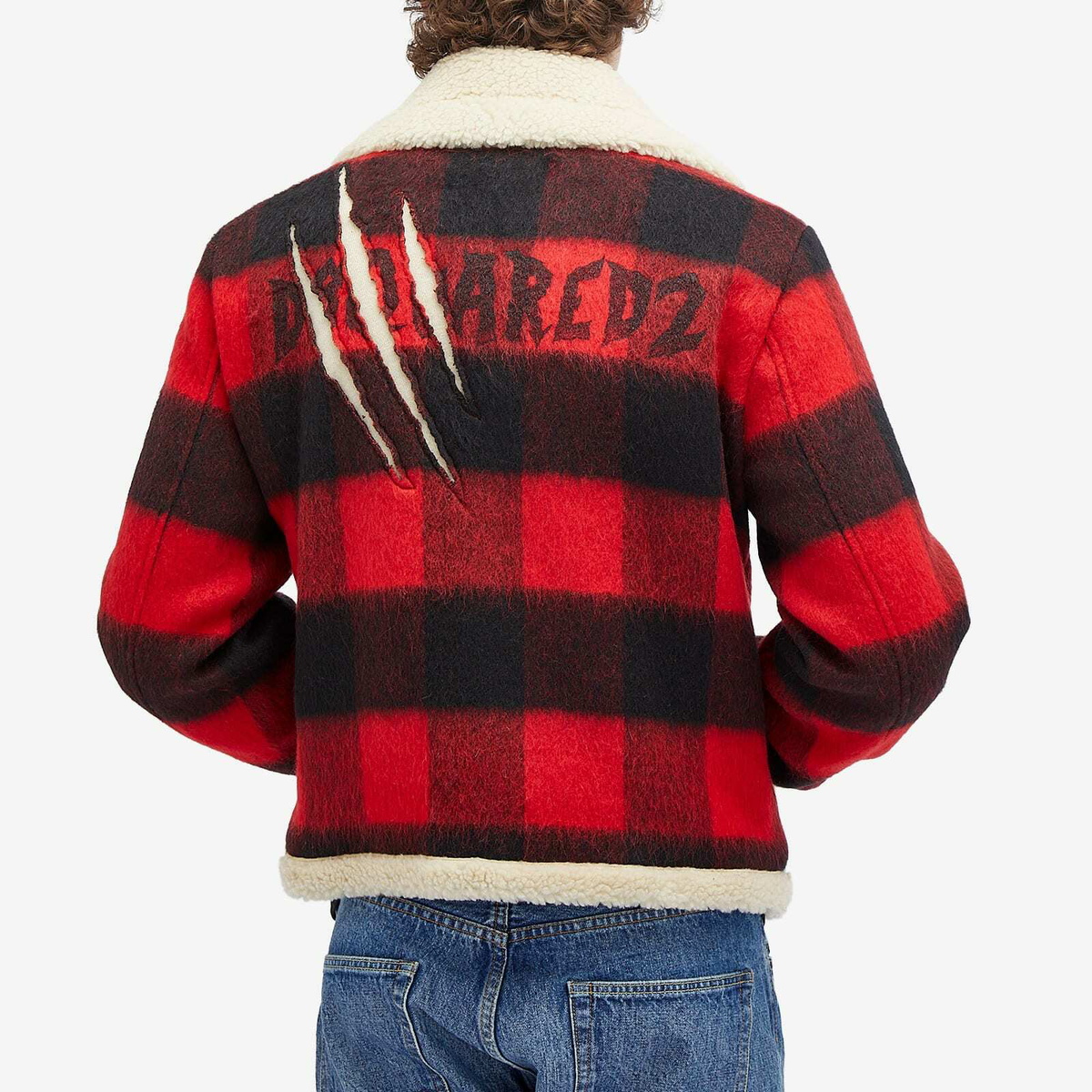Dsquared2 Men's Nightmare Aviator Jacket in Red/Black