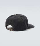 RRL Logo leather-trimmed twill baseball cap
