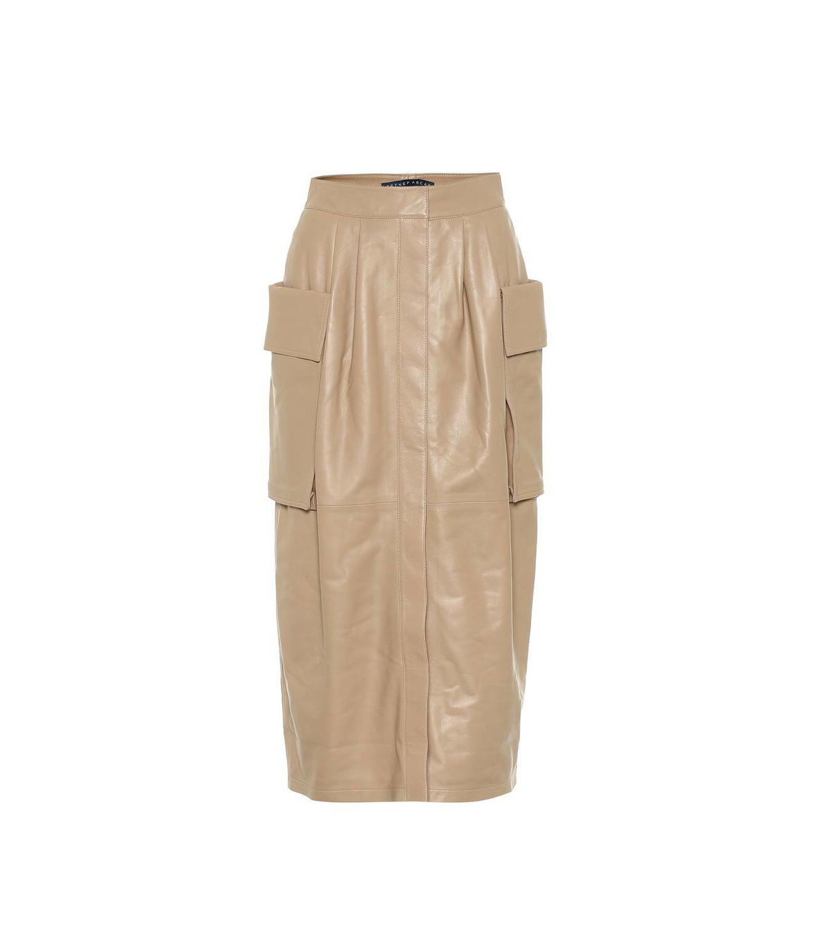 Zeynep Arçay Leather cargo midi skirt
