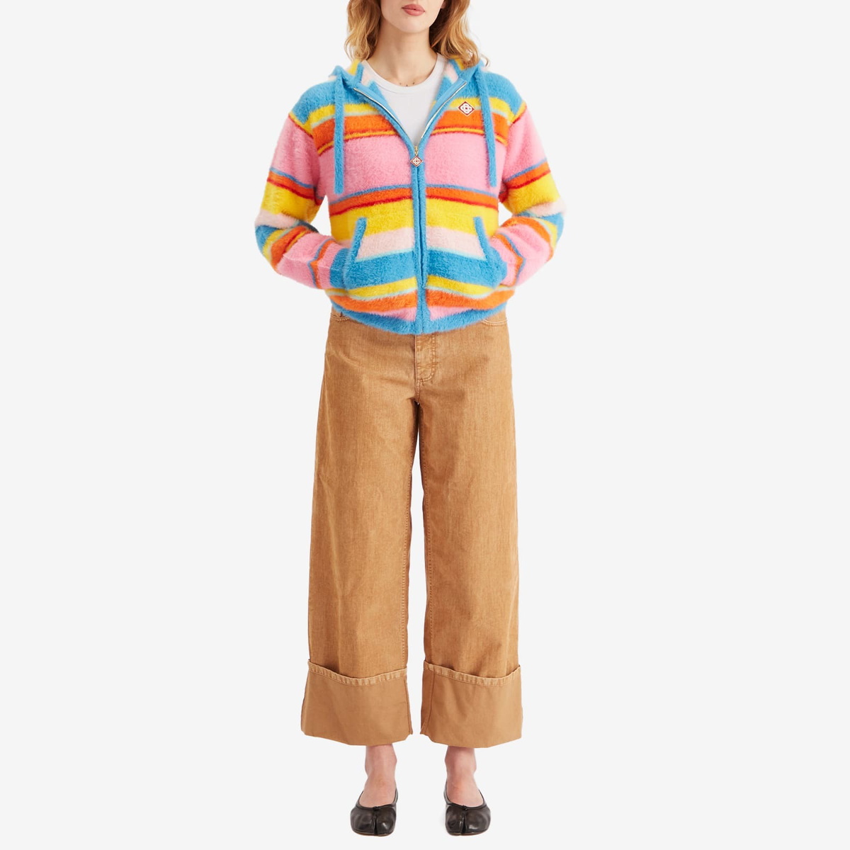 Casablanca Women's Fluffy Oversized Hoodie in Multi