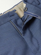 Incotex - Slim-Fit Wool Trousers - Blue