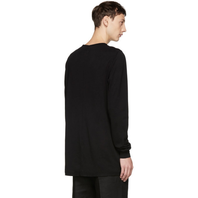 Rick Owens Drkshdw Black Patch Level Long Sleeve T-Shirt