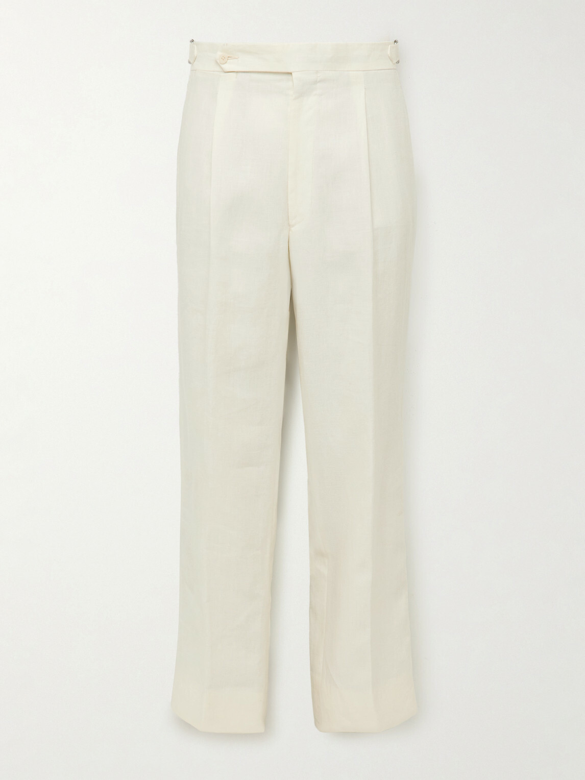 Stòffa - Straight-Leg Pleated Linen Trousers - Neutrals