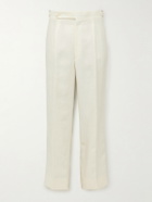 Stòffa - Straight-Leg Pleated Linen Trousers - Neutrals