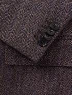 Loro Piana - Torino Pinstripe Herringbone Cashmere-Tweed Blazer - Brown