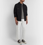 Isabel Marant - Leon Striped Linen and Cotton-Blend Jersey T-Shirt - Black