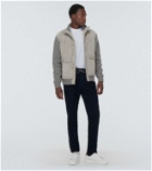 Brunello Cucinelli Suede and cashmere bomber jacket