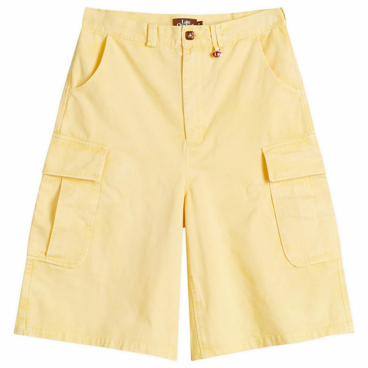 Late Checkout Men's Faded Cargo Shorts in Yellow