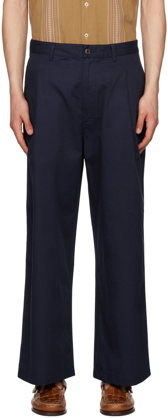 Universal Works Navy Sailor Trousers Universal Works