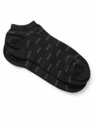 Zegna - Cotton-Blend Jacquard Socks - Black