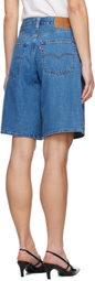 Levi's Blue Baggy Dad Denim Shorts