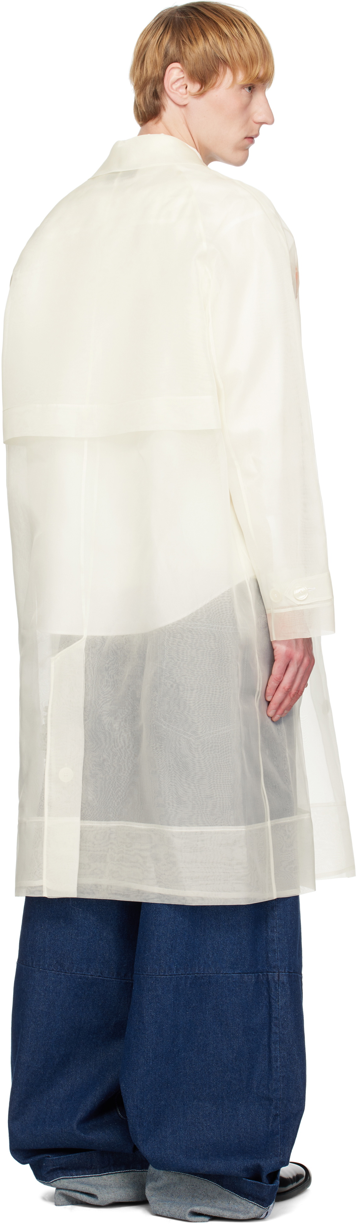 Simone Rocha Off-White Stuffed Carnation Car Coat