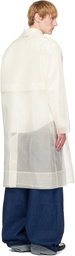 Simone Rocha Off-White Stuffed Carnation Car Coat