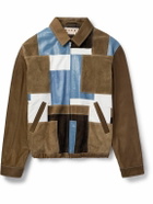 Marni - Patchwork Suede and Textured-Leather Blouson Jacket - Brown