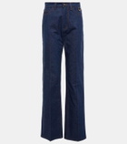 Fendi High-rise wide-leg jeans
