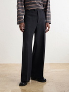 Jacquemus - Tempo Wide-Leg Wool-Blend Woven Trousers - Gray