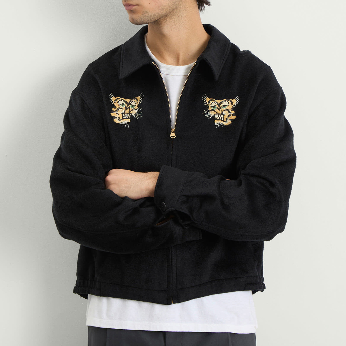 Visvim Men's Norad Brushed Silk Jacket in Black Visvim