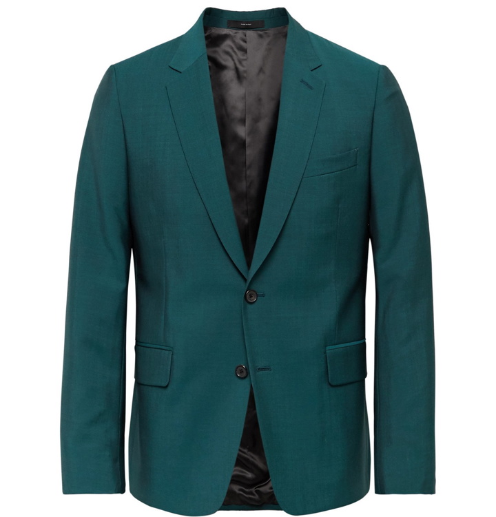 Photo: Paul Smith - Soho Slim-Fit Wool and Mohair-Blend Suit Jacket - Green